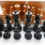Antique  Chess Set 1930s-40s European Hand Carved Boxwood Complete 32 Pieces Image 6