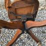 Edwardian Oak Swivel Office Chair. Image 4
