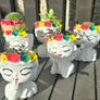 small handmade flower pots with real plants Image 4