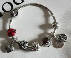 Pandora silver charm bracelet - Genuine