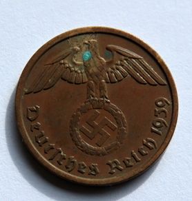 Germany 1939 A 2 Reichspfennig Bronze Coin