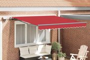 Retractable Awning Manual Red 300 x 250 cm Fabric