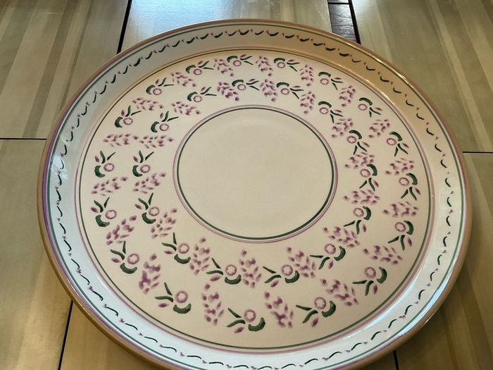Nicholas Mosse new Lavender limited edition from Washington Creek .  A round platter 13 inches in diameter and a tea pot