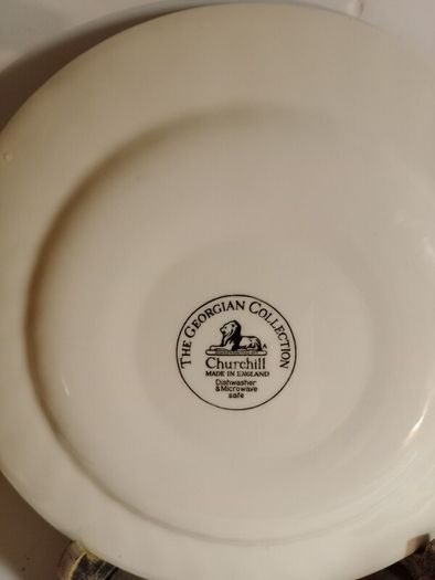 Churchill plate, The Georgian collection, Blue transferware plate