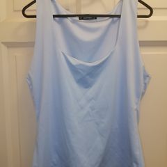 Blue silk feel tank top 16 to 18