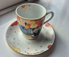Ceramic cup and saucer (small)