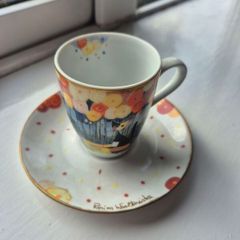 Ceramic cup and saucer (small)