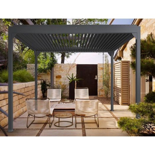Pergolux 9100 Pergola Grey 3x3x2.4m