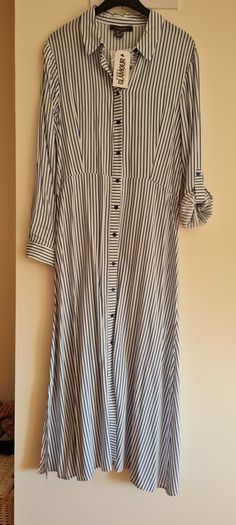 Midi Striped Shirt Dress