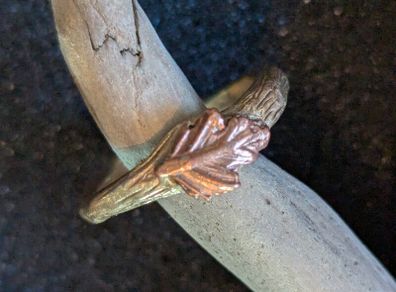 Handmade oak leaf ring