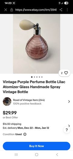 Vintage Glass Perfume Bottle