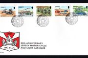 1980 Jersey The 60th Anniversary of the Jersey Motorcycle and Ligth Car Club Commemorative Stamp First Day cover (FDC)