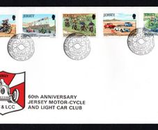 1980 Jersey The 60th Anniversary of the Jersey Motorcycle and Ligth Car Club Commemorative Stamp First Day cover (FDC)