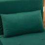 Folding armchair with bed function, foldable velvet-look recliner, adjustable backrest, up to 120 kg capacity, Dark green Image 3