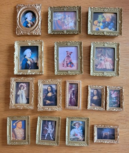 Miniature Paintings, pictures for dolls houses