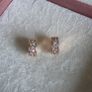 Pandora pave rose gold 14k plated charm clips   perfect condition Image 3