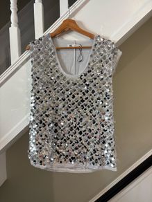 zara sequin top