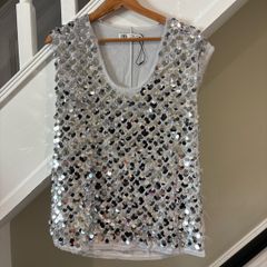 zara sequin top