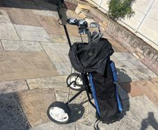 golf set and golf cart