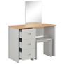 Dressing Table with Mirror and Stool Grey 104x45x131 cm Image 3