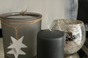 2 New Small Candle Holders &amp; New Dark Grey Candle