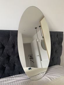 Contemporary Large & Thick Wall Mirror.  Hight Adjustment.  As New