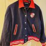 80's University Indigo Joes Navy Wool Varsity Jacket Rare Image 5