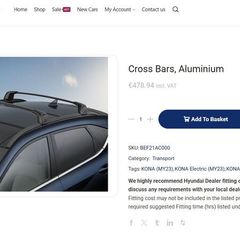Roof Bars Hyundai Kona NEW