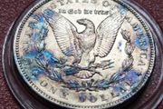 1889 Silver Morgan Toned 1 Dollar coin