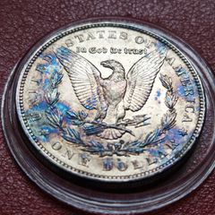 1889 Silver Morgan Toned 1 Dollar coin