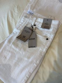 cream jeans