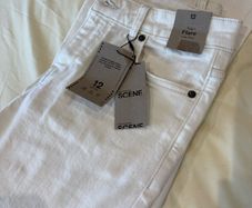 cream jeans