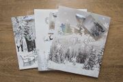 White silver Christmas gift bags