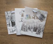 White silver Christmas gift bags