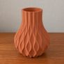 3D Printed Terracotta Vase for Modern Decor, Artificial and Dried Flowers Image 4
