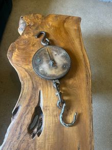 Antique Salter Brass 200lb Hanging Scales
