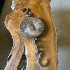 Antique Salter Brass 200lb Hanging Scales