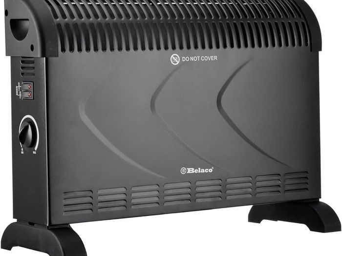 FREE EXPRESS SHIPPING 2000W Electric Heater Portable Convector Heater 3 adjustable heat settings fast heating space heater free stand heater wall mounting heater including wall bracket Manual Thermostat Black