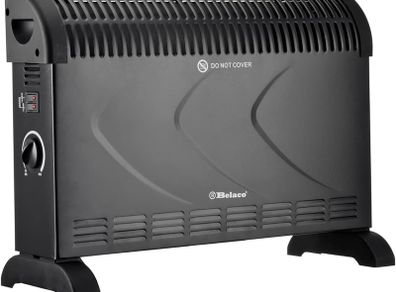 FREE EXPRESS SHIPPING 2000W Electric Heater Portable Convector Heater 3 adjustable heat settings fast heating space heater free stand heater wall mounting heater including wall bracket Manual Thermostat Black