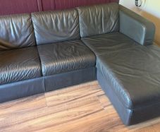 Brown Leather Chaise Sofabed