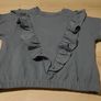 girls brand new blue frill sweatshirt size 10-11 years Image 2