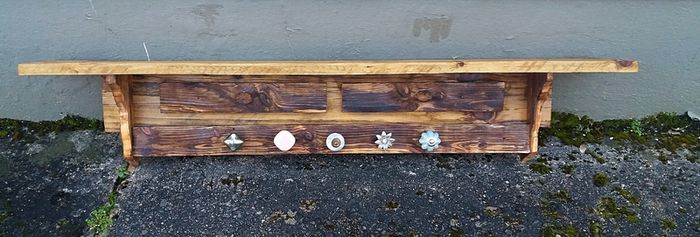 Rustic Floating Mantle / Shelf / coat rack
