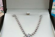 Heavy 925 silver ball necklace with 18th pendant