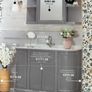 Vanity unit , sink , new Merrion 1200 mm vanity unit, slate gray with marble top and basin with matching mirror cabinet Image 2