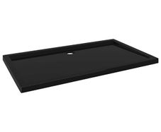 Rectangular ABS Shower Base Tray Black 70x120 cm