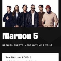 Maroon 5 tickets x2
