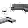 FREE DELIVERY Fabric Sofa Bed Cushions Dark Grey Image 10