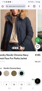 Navy superdry winter jacket