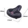 Bike Seat, Most Comfortable Bicycle Seat Memory Foam Waterproof Bicycle Saddle Comfortable Wide Big Bum Bike Bicycle Gel Cruiser Extra Sporty Soft Pad Image 4