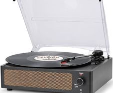 FREE 3 DAY SHIPPING Record Player with Speaker Vintage Turntable for Vinyl Records, Belt-Driven Turntable Support 3-Speed, Wireless Playback, Headphone, AUX-in, RCA Line LP Vinyl Players Retro Black